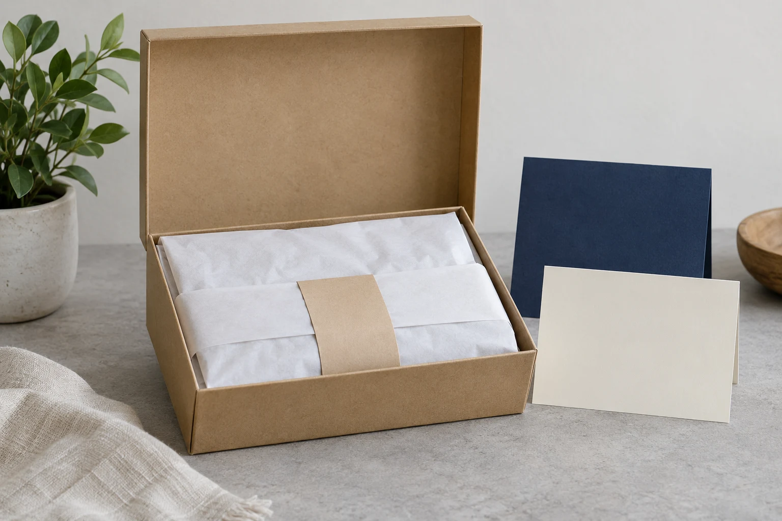 Original representative concept visual for Custom Packaging and Inserts. Not exact product photography.
